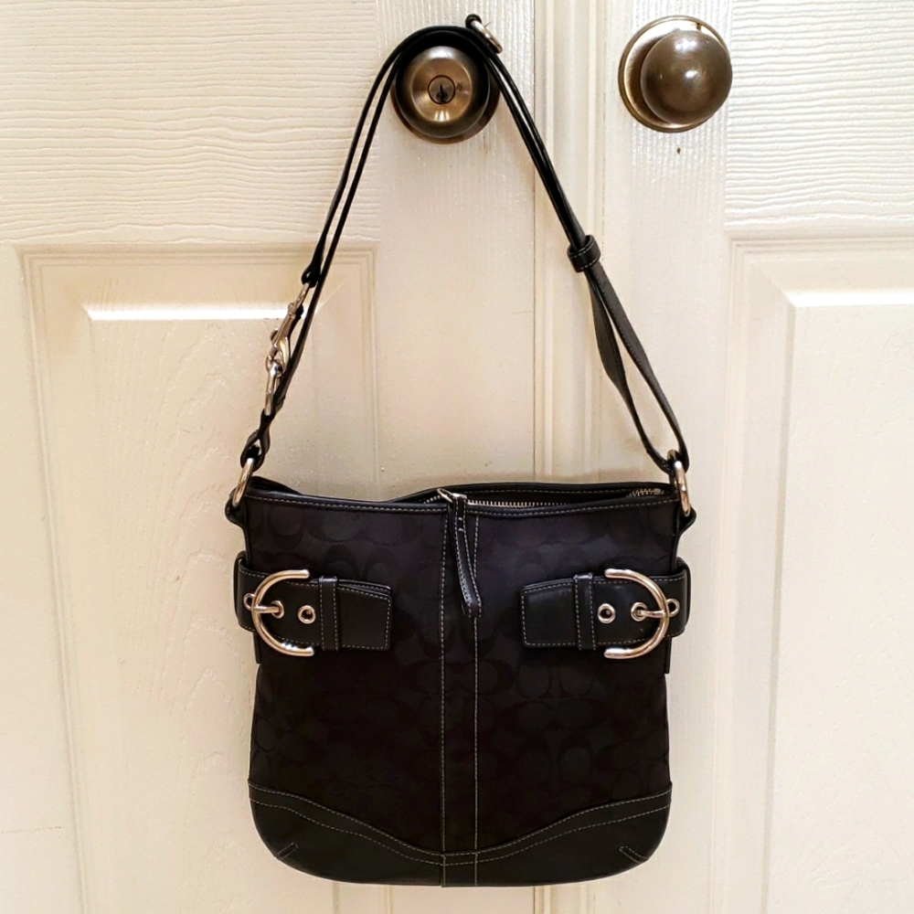 Coach Authentic SOHO  signature buckle Design Duffel Bag